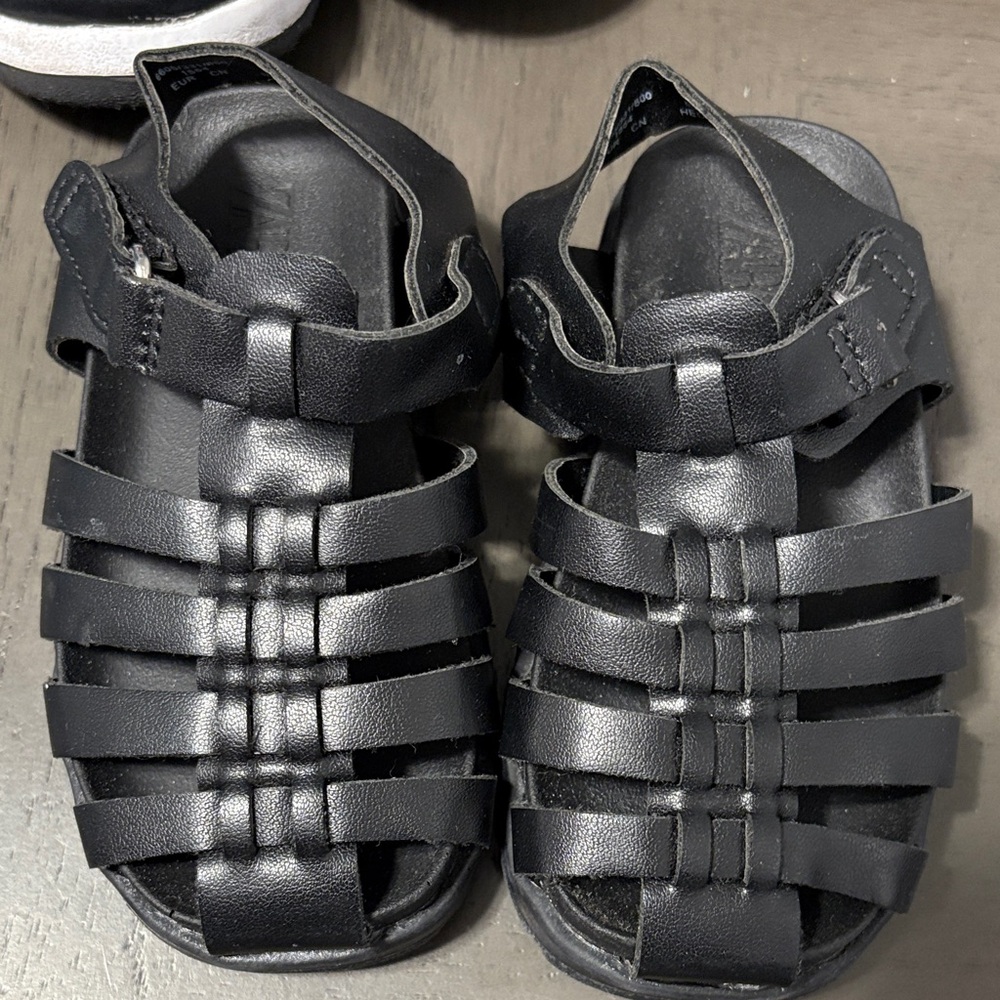 Zara Kids Black Strappy Sandals